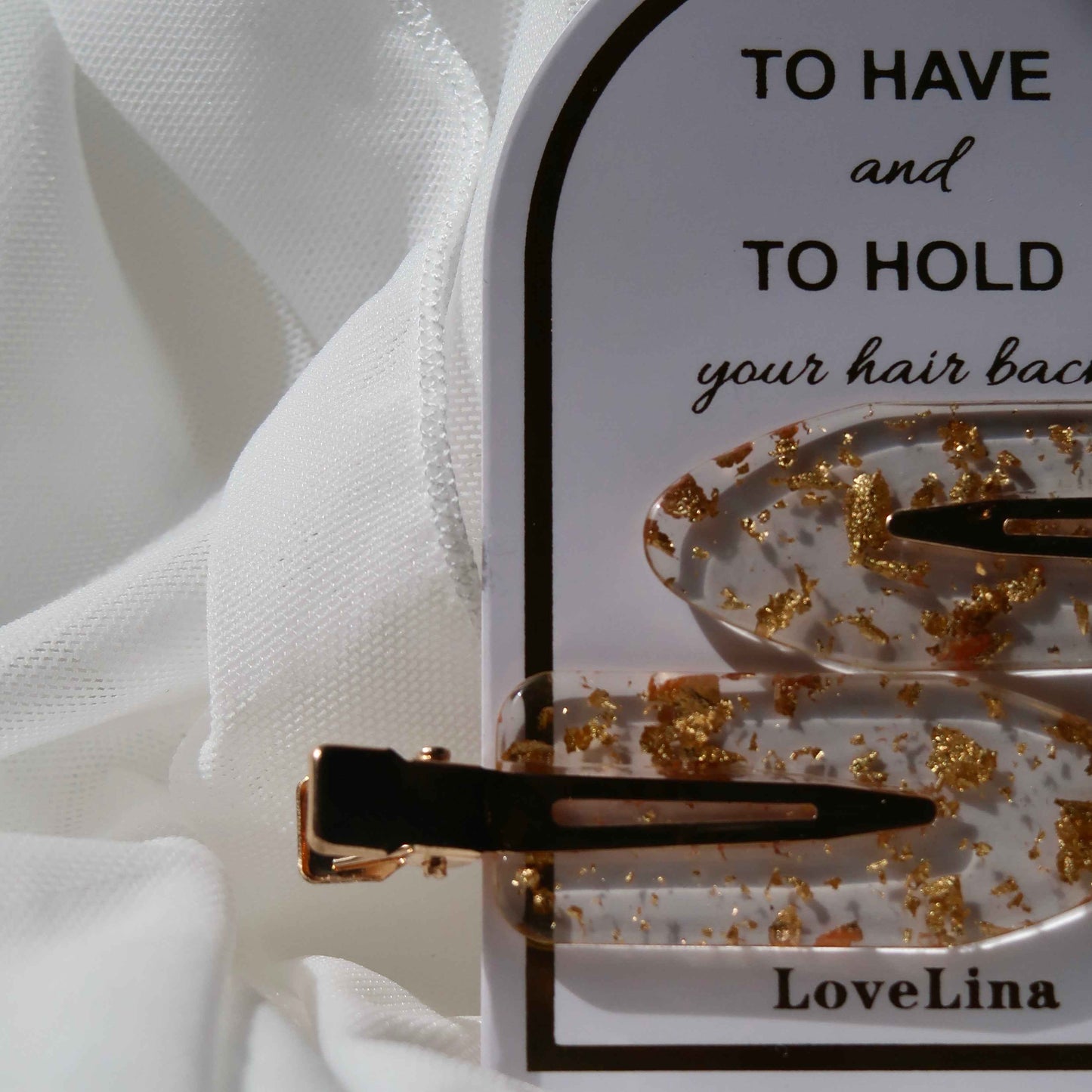 Set of Two Gold Hair Clips