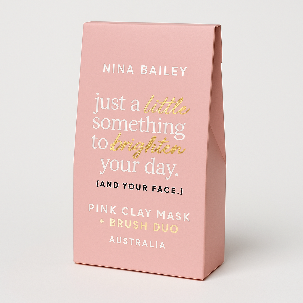 Pink Clay Mask and Brush Duo