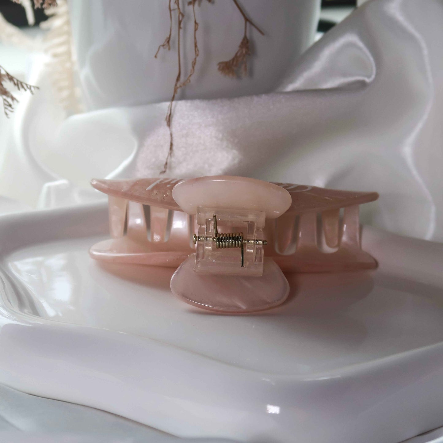 Pink Bridesmaid Claw Clip