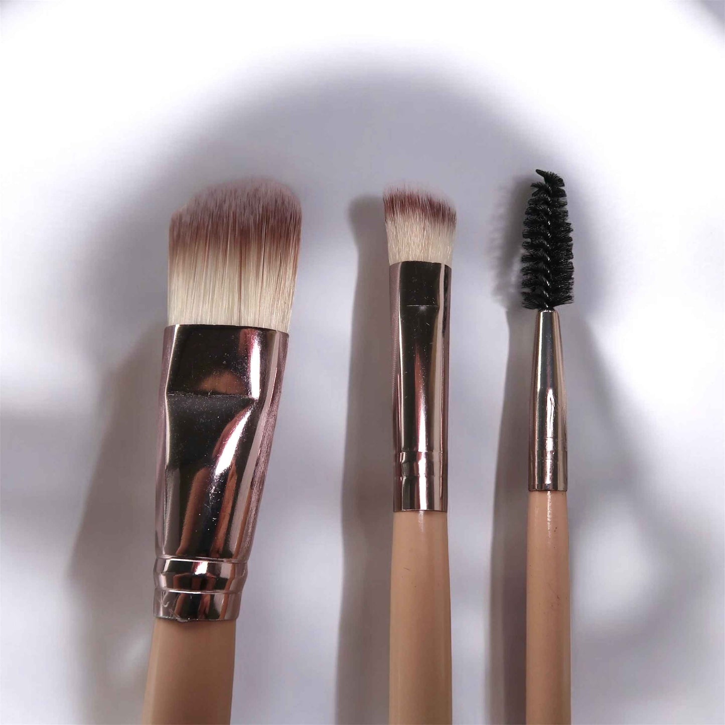 Bling 3-Piece Makeup Brush Set - Silver