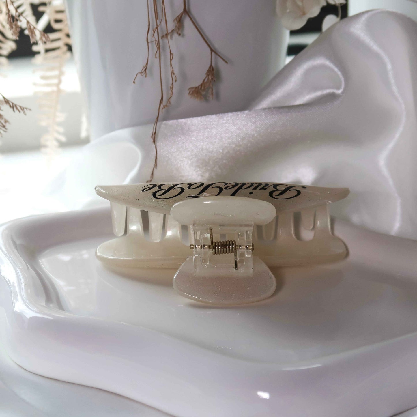 White Bride To Be Claw Clip