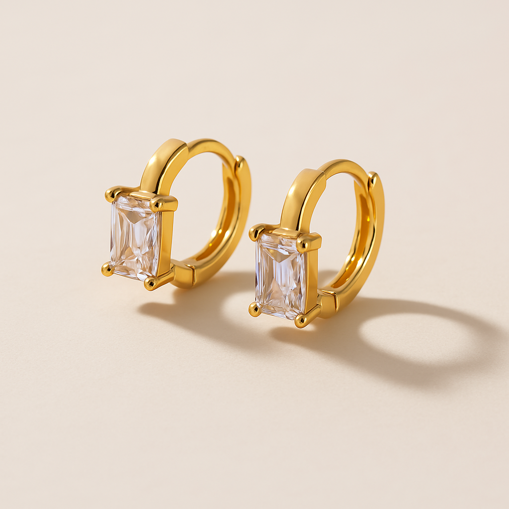 Gold Radiant Hoops