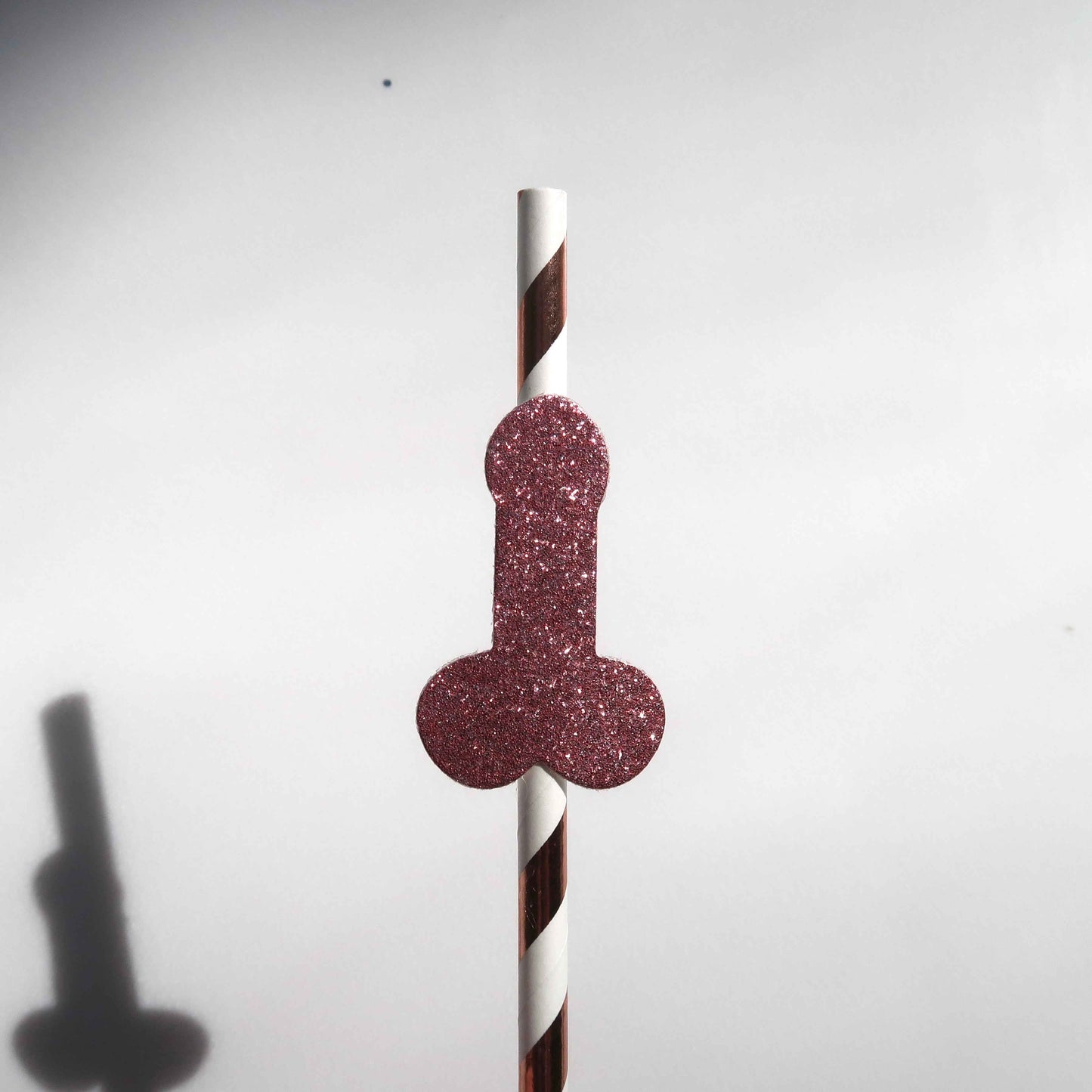 Pack of 10 Rose Gold Willy Straws