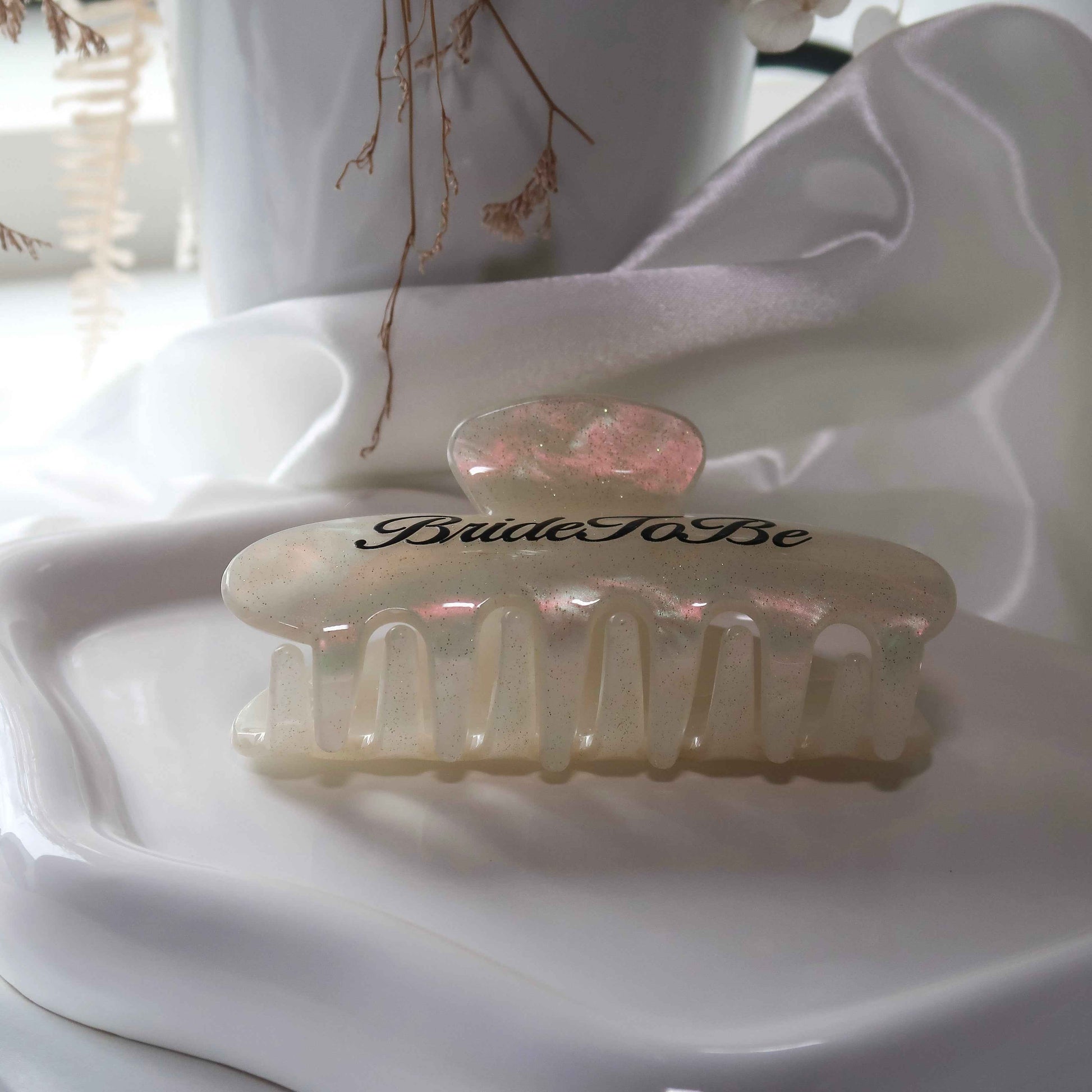 White Bride To Be Claw Clip