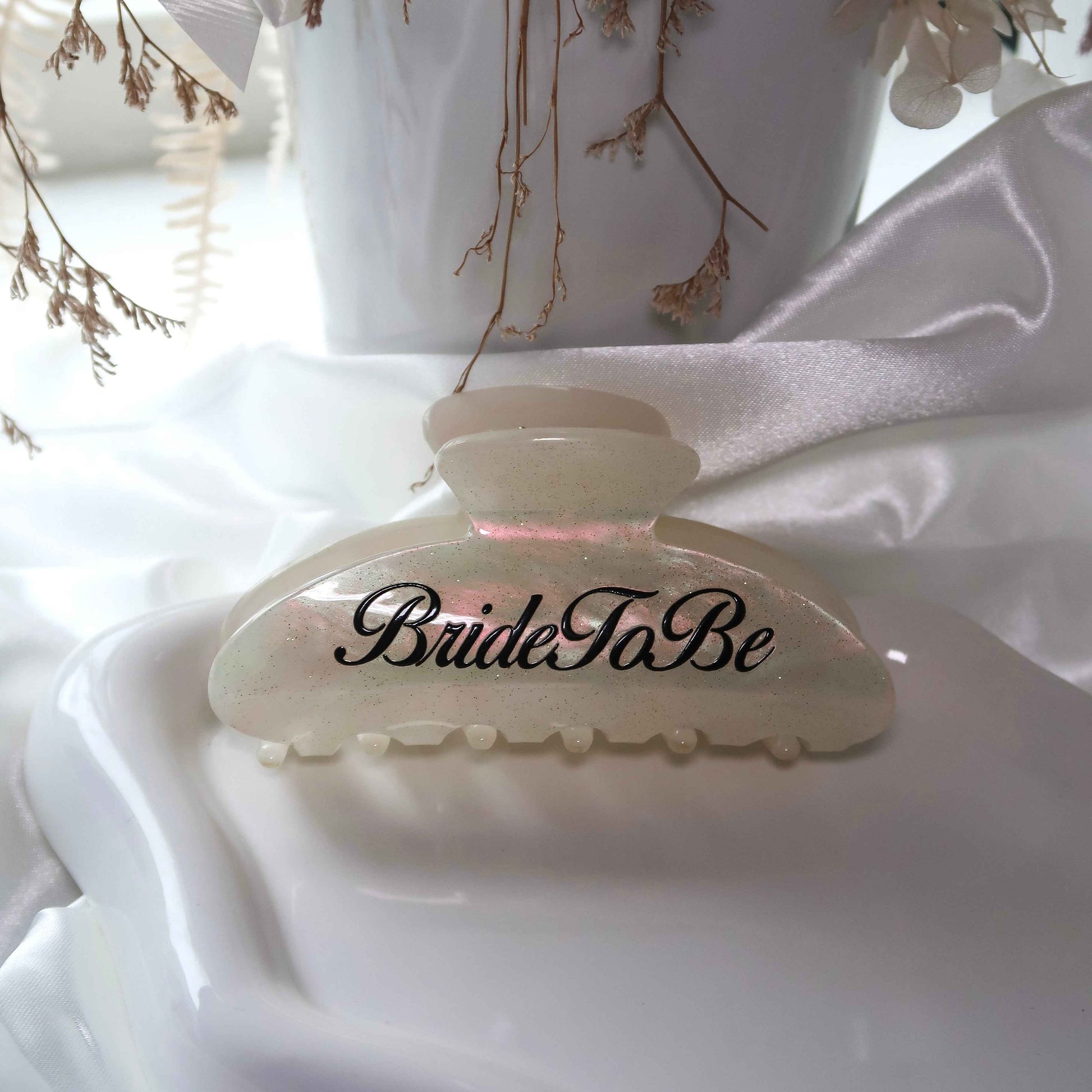 White Bride To Be Claw Clip