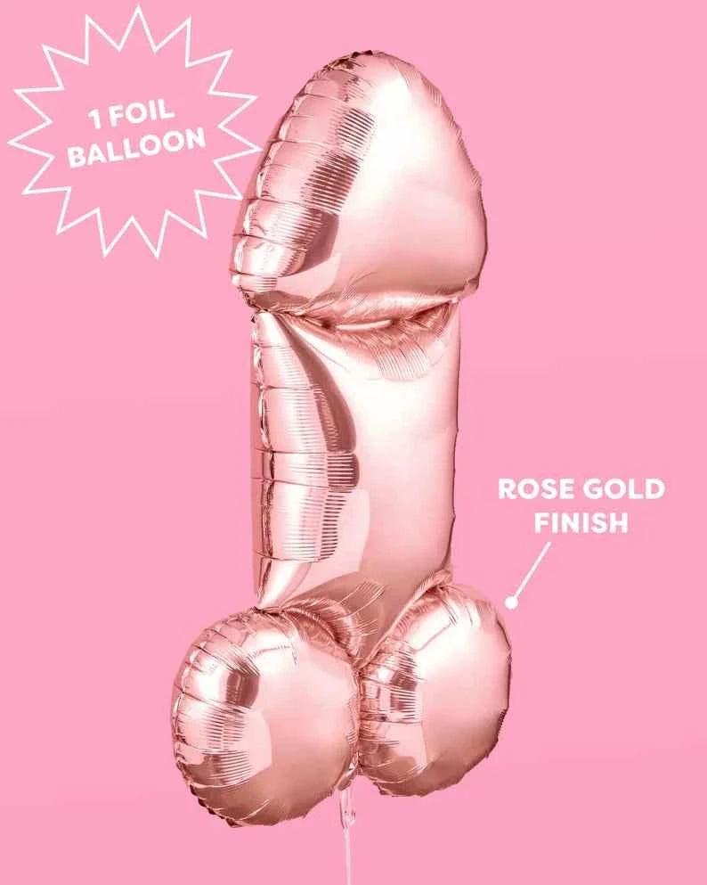 Extra Large Rose Gold Willy Balloon